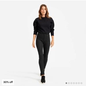 Everlane black high rise skinny jeans
